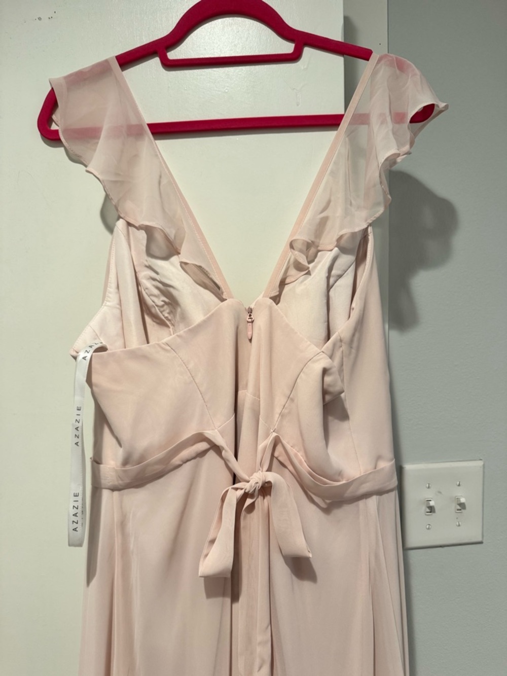 Azazie Emily in Blushing Pink Chiffon Bridesmaid Dress - Picture 2 of 4